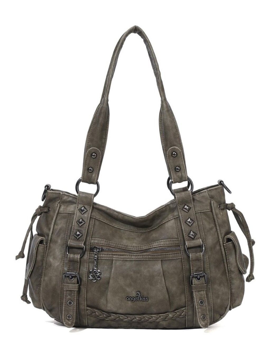 Shoulder Bag For Women Multi Pocket Retro Hobo Handbags Satchel Tote Bag